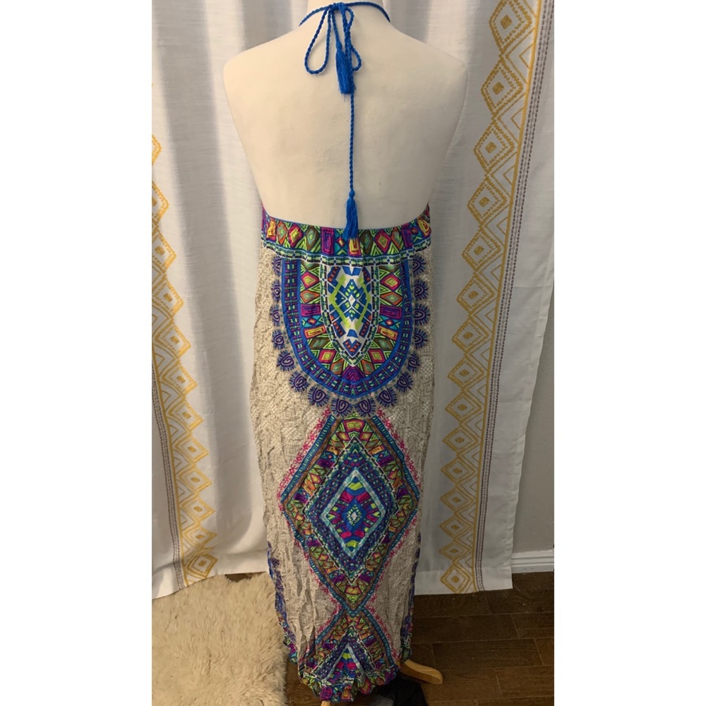 Multi Colored Patterned Maxi Dress - image 3
